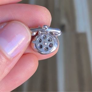 Rare Vintage Phone Jewelry Charm Stirling Silver